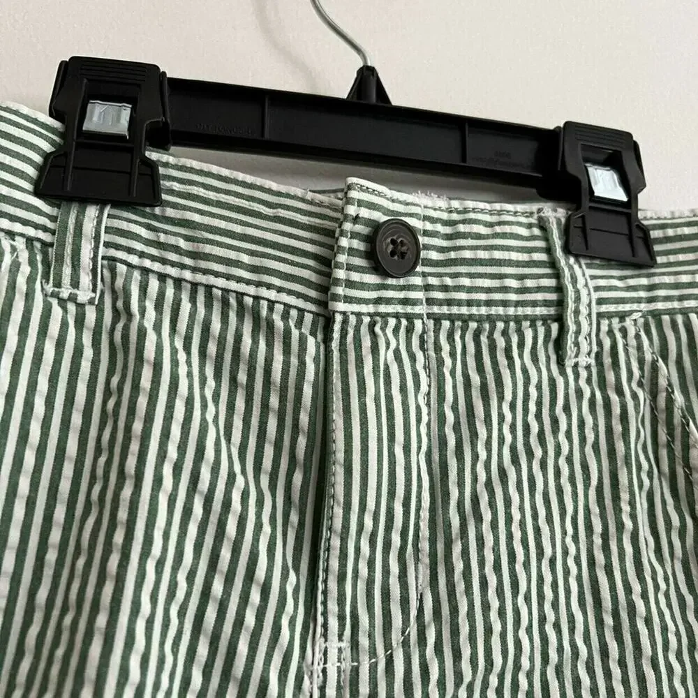 Gymboree Green Striped Seersucker Shorts